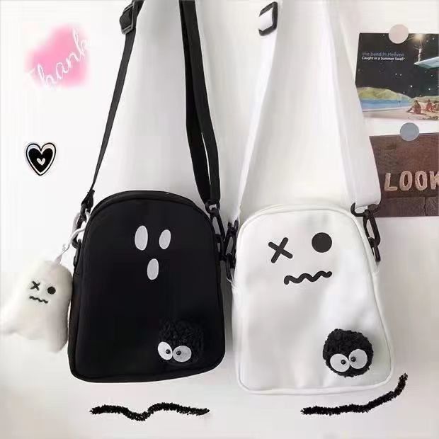 Kobiety Cute Shoulder Crossbody Bags Czarny kolor z regulowanym paskiem