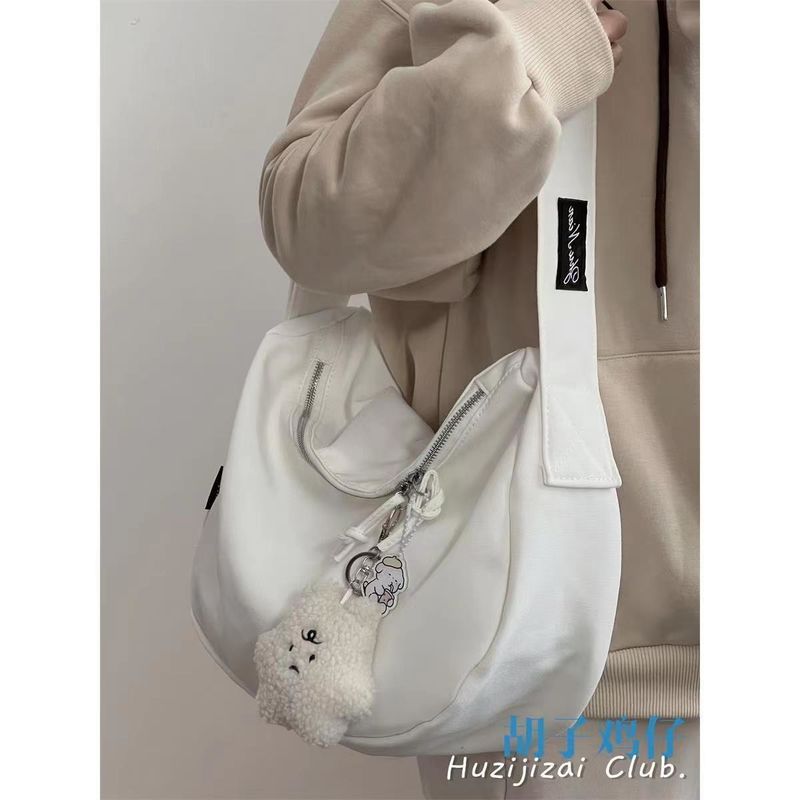 Tkanina wyściółka Casual Crossbody torebka Biały kolor na sezon letni